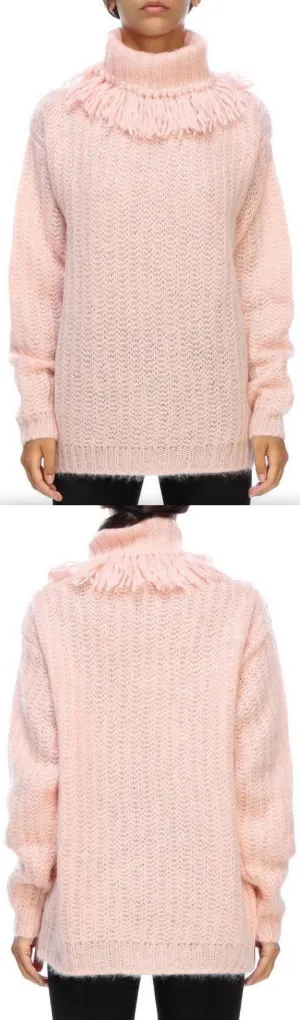 Fringed Turtleneck Sweater