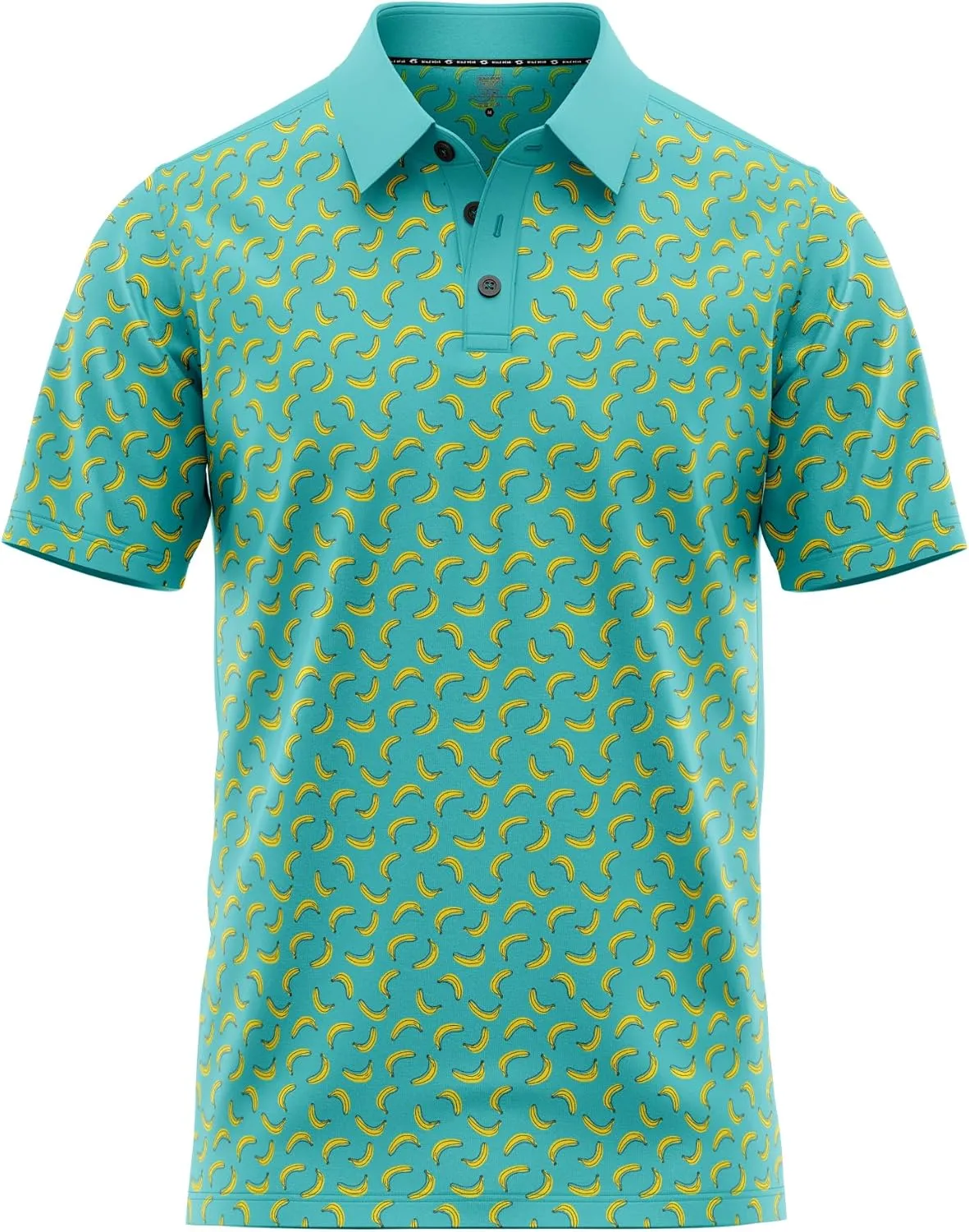 Funny Golf Polo Men Shirts - Short Sleeve UPF Quick Dry Fit Performance Moisture Wicking Stretch Crazy Summer Casual Tropical
