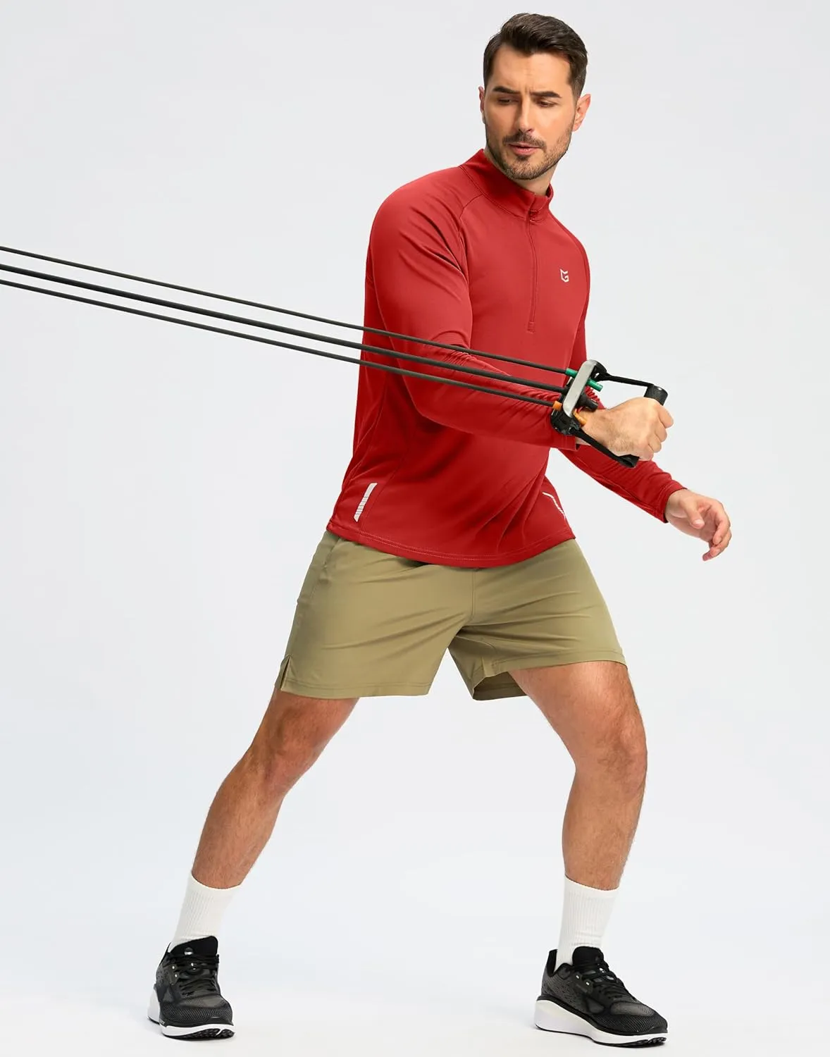 G Gradual Men's Running Shirts Long Sleeve Athletic Shirt Lightweight Quick Dry Quarter Zip Pullover for Men Workout Gym Golf