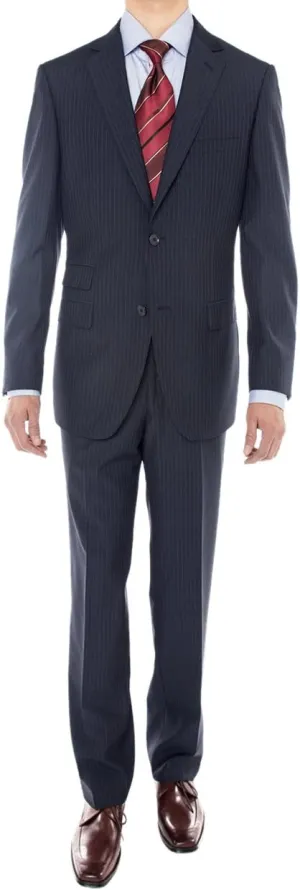 GN Luciano Men's Two Button Super 160'S Wool Suit 2 Piece Jacket with Pant