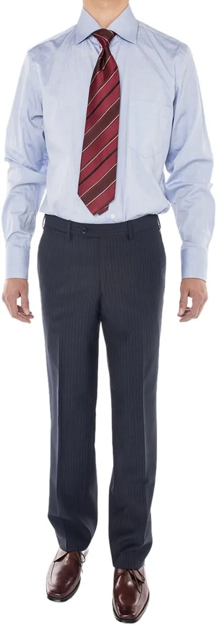 GN Luciano Men's Two Button Super 160'S Wool Suit 2 Piece Jacket with Pant