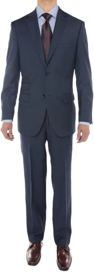 GN Luciano Men's Two Button Super 160'S Wool Suit 2 Piece Jacket with Pant