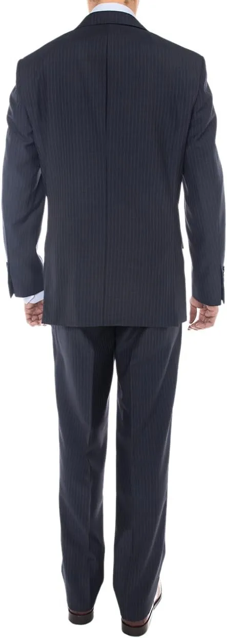 GN Luciano Men's Two Button Super 160'S Wool Suit 2 Piece Jacket with Pant