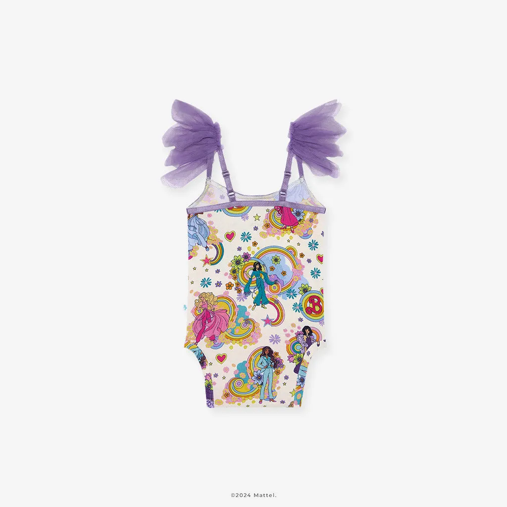 Groovy Barbie and Friends Ruffled Tulle Sleeveless Bodysuit