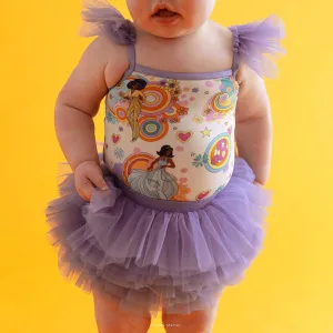 Groovy Barbie and Friends Ruffled Tulle Sleeveless Bodysuit