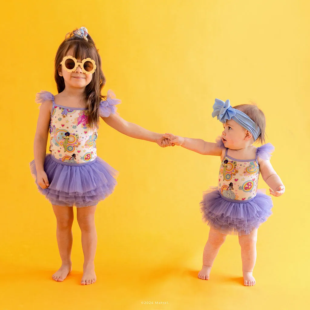 Groovy Barbie and Friends Ruffled Tulle Sleeveless Bodysuit