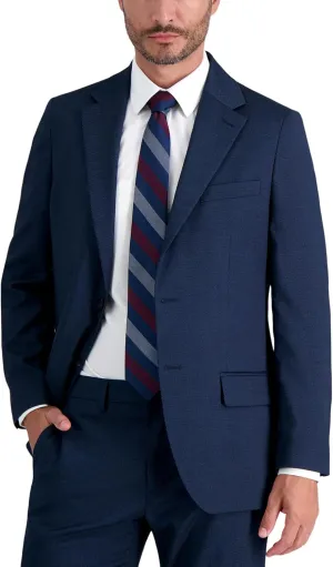 Haggar Men's JMH Premium Stretch Tailored Fit Suit Separate Pants, Navy-Jacket, 46