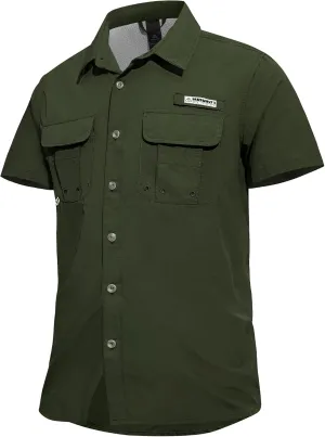 Haimont Men's Fishing Shirts Sun Protection Button Down Hiking Travel Camping Shirt Short Sleeve UV UPF50  Top