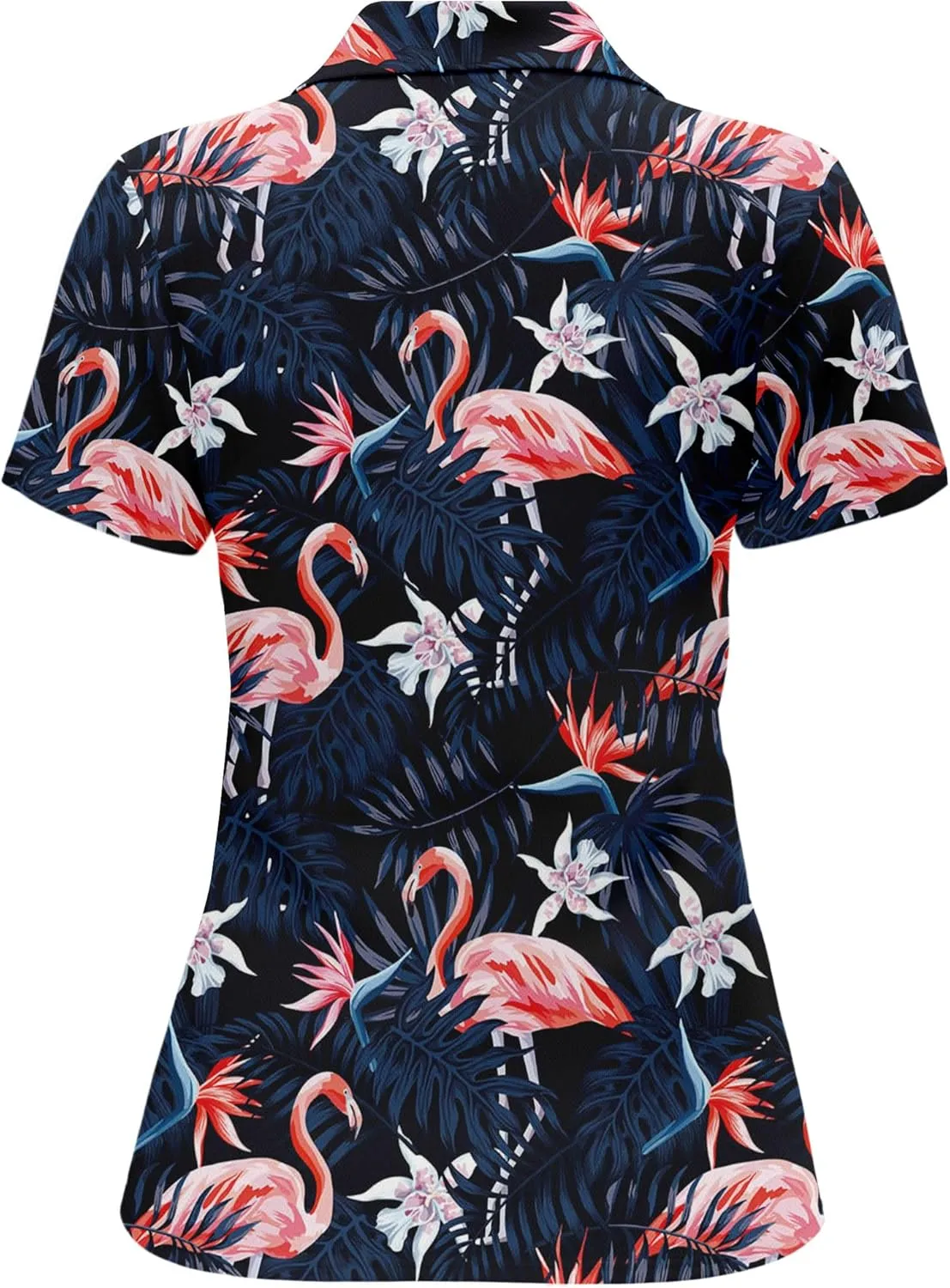 HIVICHI Funny Golf Shirts for Women Cute Crazy Print Short Sleeve Moisture Wicking Womens Polo Shirt