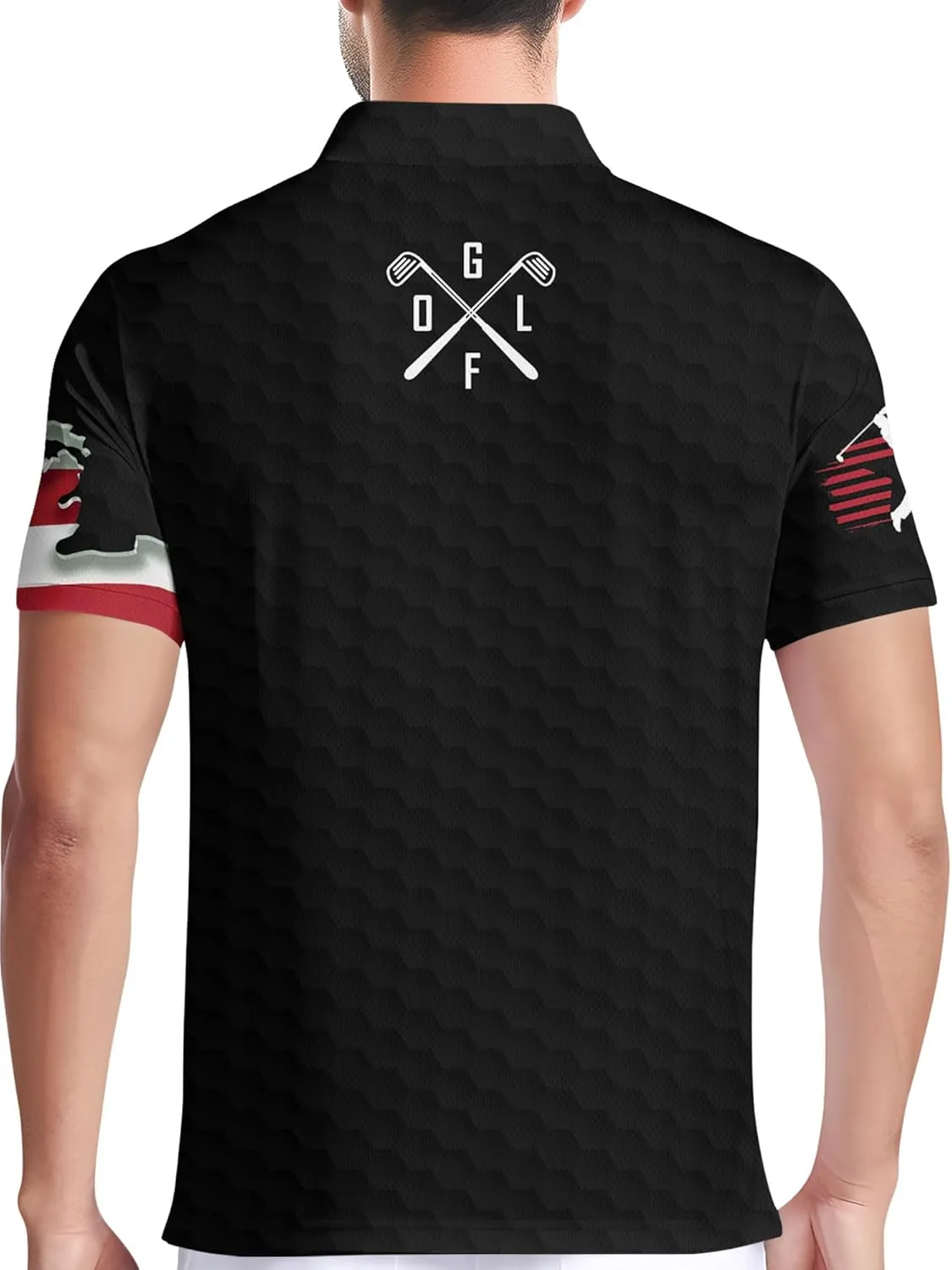 HIVICHI Funny Mens Golf Shirt Graphic Moisture Wicking Performance Golfing Print Athletic Polo Shirts for Men