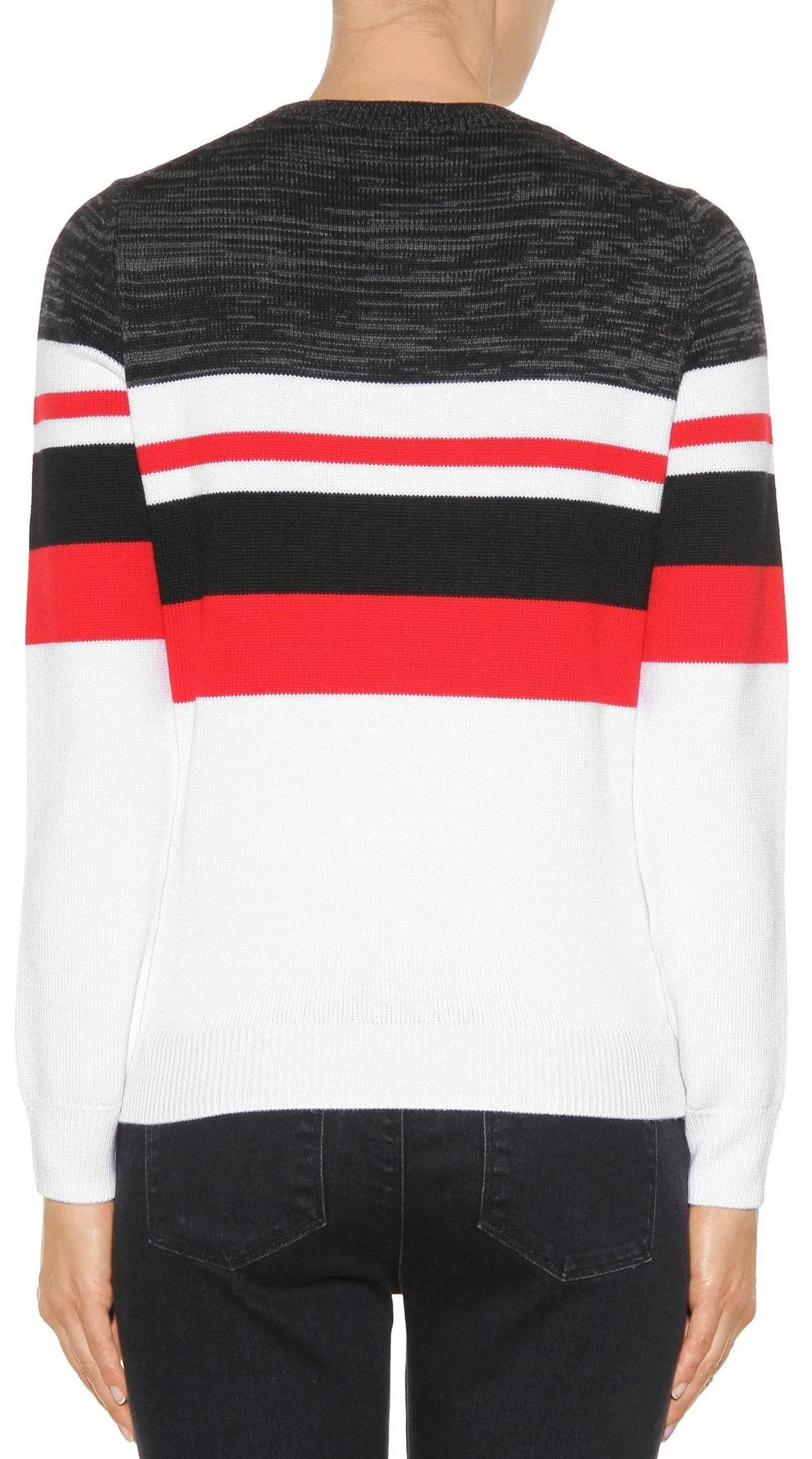 Intarsia Flower Printed Wool Sweater
