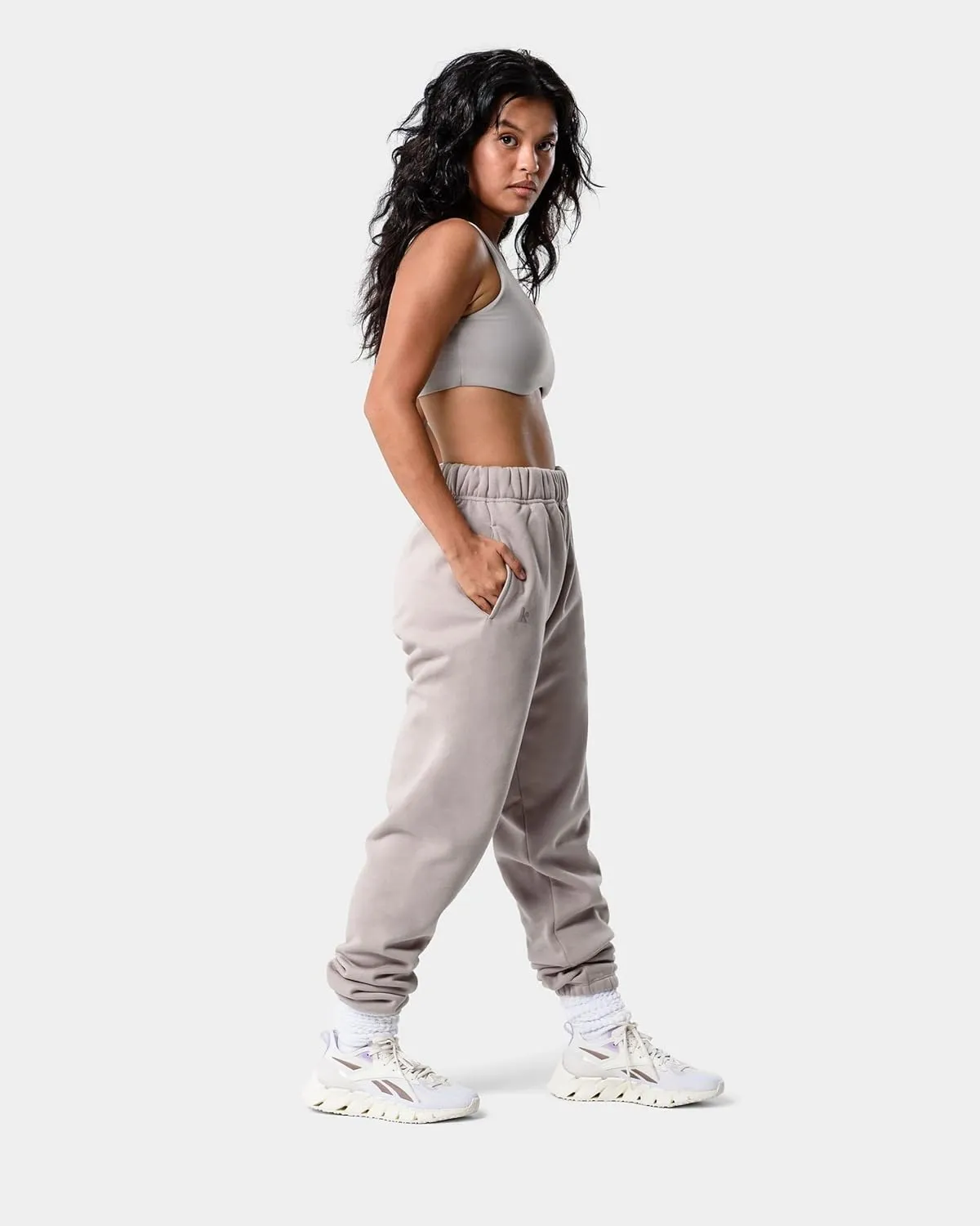 Kamo Fitness CozyTec High-Waisted Sweatpants for Women Baggy: Comfy Lounge Pants with Pockets Crafted from Soft Thick Fleece