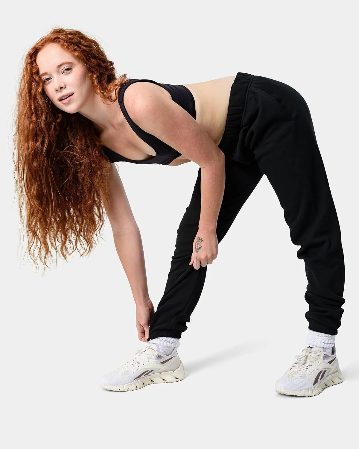 Kamo Fitness CozyTec High-Waisted Sweatpants for Women Baggy: Comfy Lounge Pants with Pockets Crafted from Soft Thick Fleece