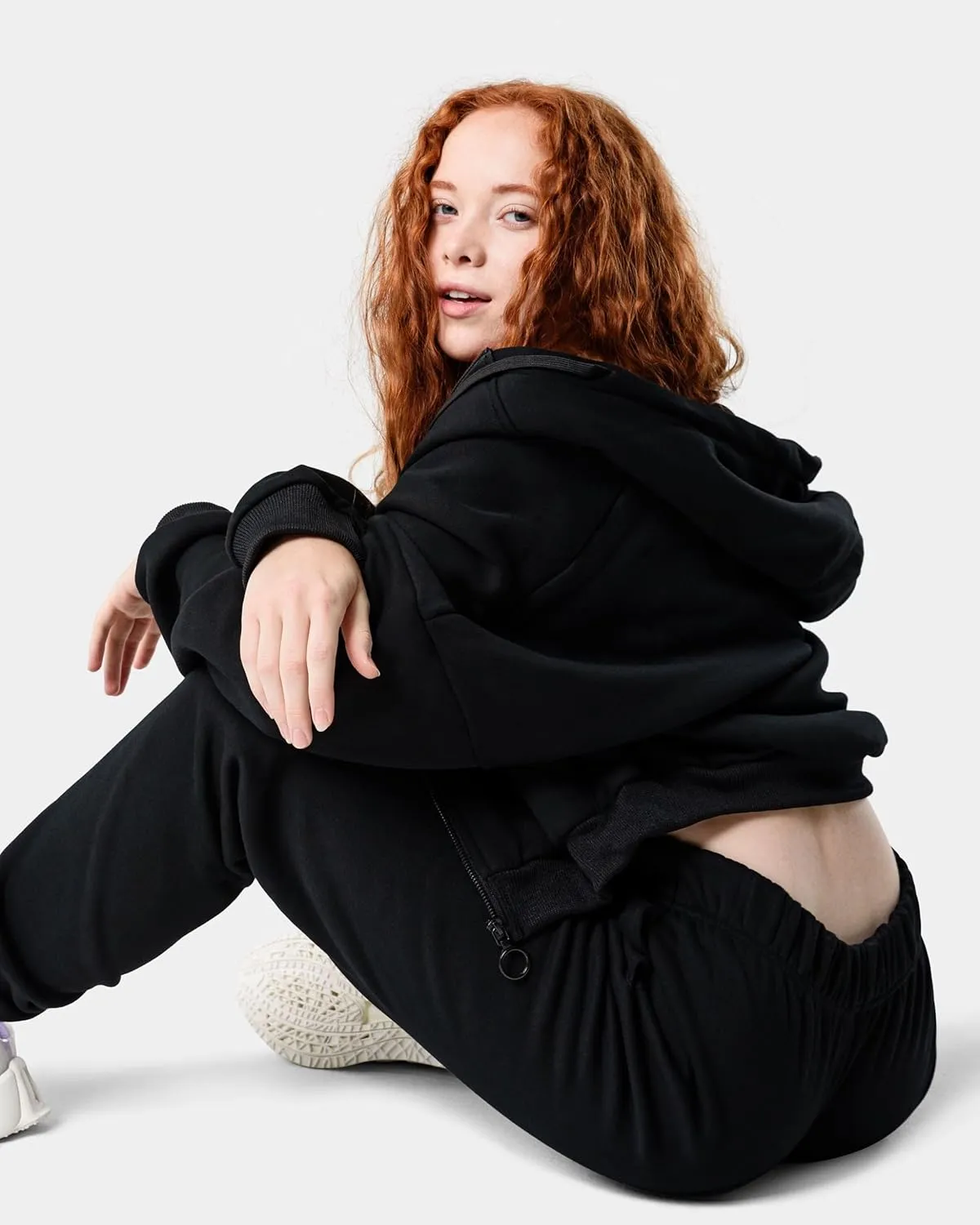 Kamo Fitness CozyTec High-Waisted Sweatpants for Women Baggy: Comfy Lounge Pants with Pockets Crafted from Soft Thick Fleece
