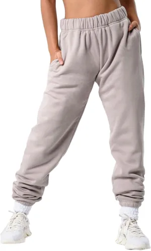 Kamo Fitness CozyTec High-Waisted Sweatpants for Women Baggy: Comfy Lounge Pants with Pockets Crafted from Soft Thick Fleece