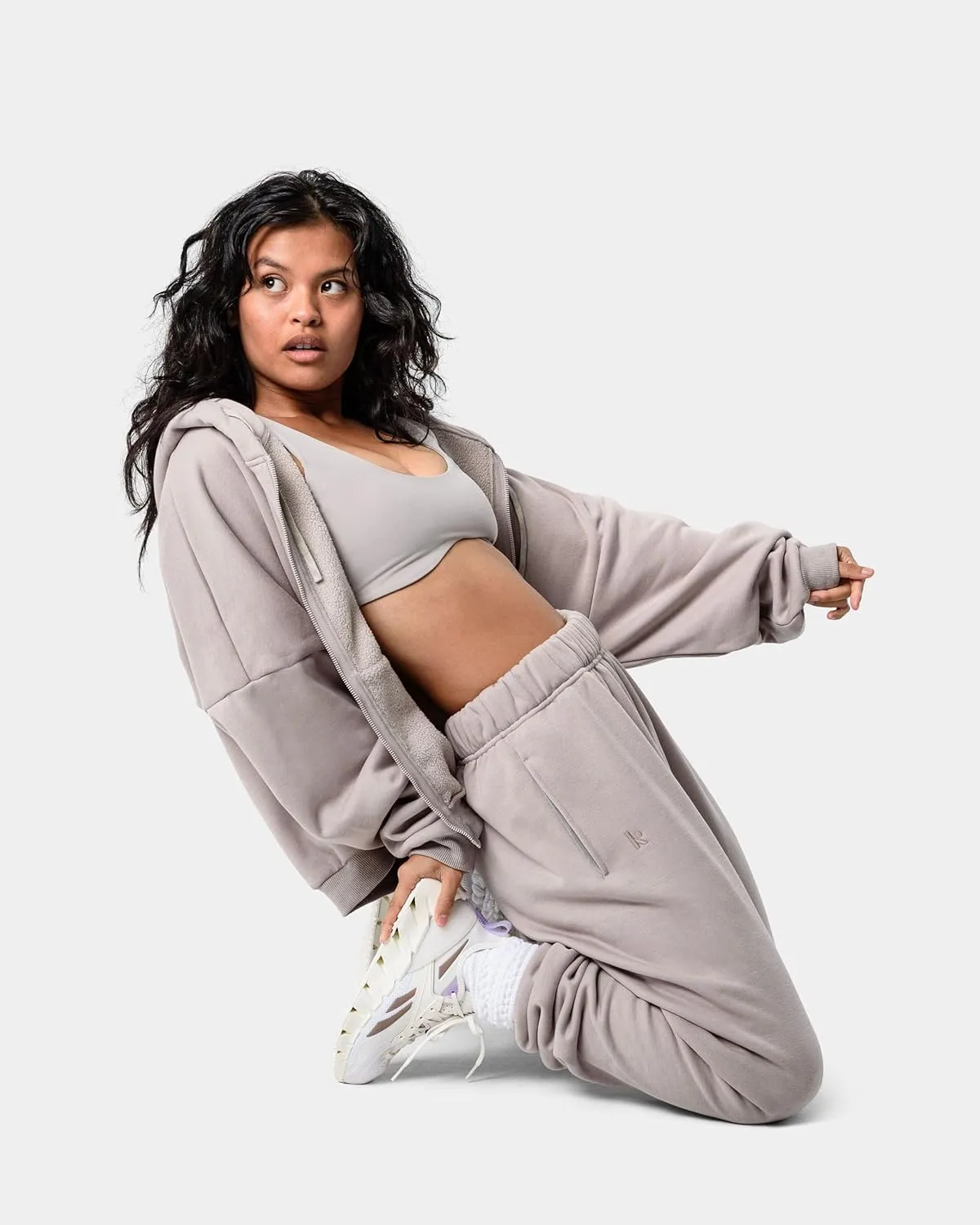 Kamo Fitness CozyTec High-Waisted Sweatpants for Women Baggy: Comfy Lounge Pants with Pockets Crafted from Soft Thick Fleece