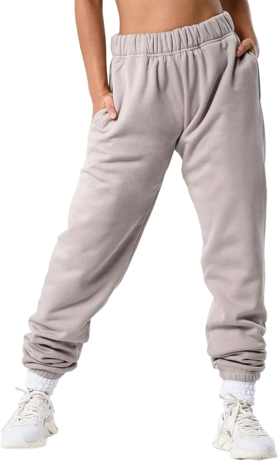 Kamo Fitness CozyTec High-Waisted Sweatpants for Women Baggy: Comfy Lounge Pants with Pockets Crafted from Soft Thick Fleece