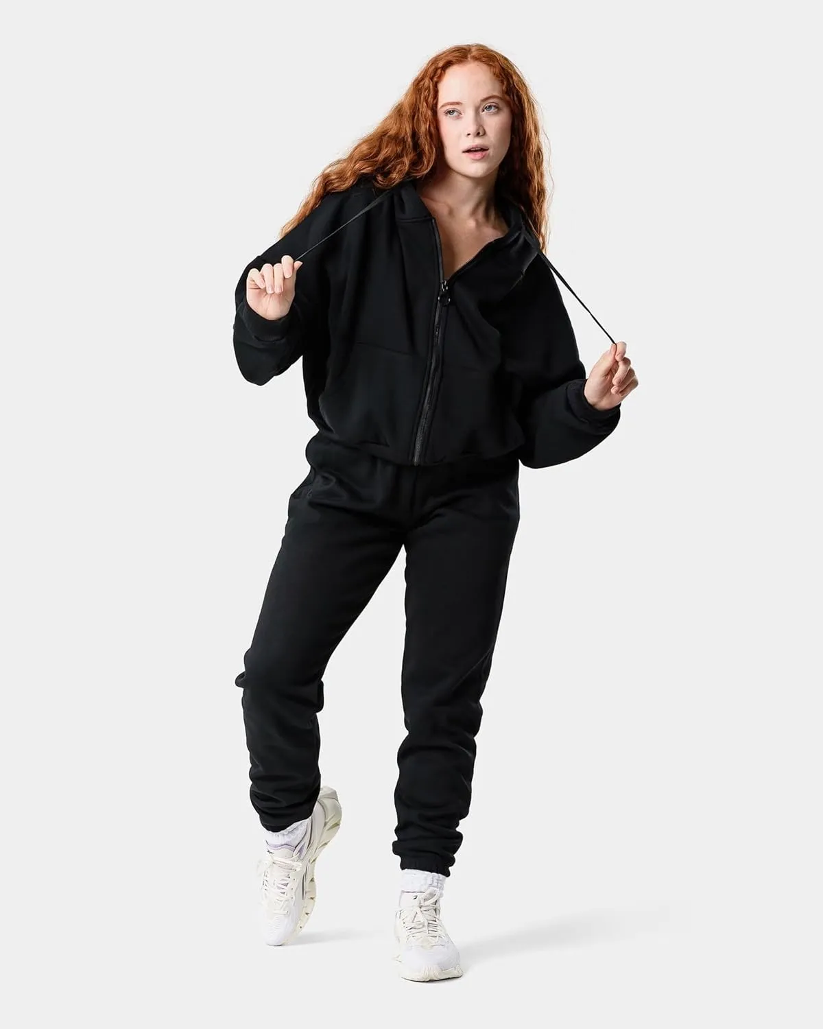 Kamo Fitness CozyTec High-Waisted Sweatpants for Women Baggy: Comfy Lounge Pants with Pockets Crafted from Soft Thick Fleece