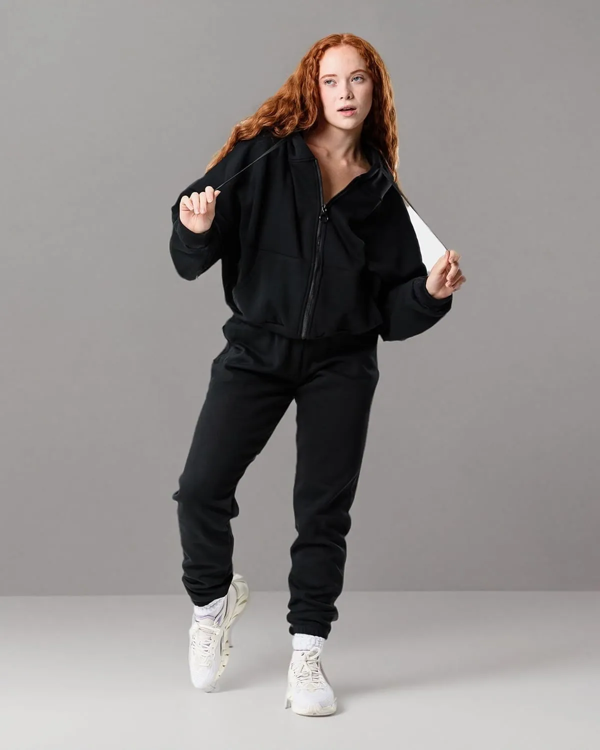 Kamo Fitness CozyTec High-Waisted Sweatpants for Women Baggy: Comfy Lounge Pants with Pockets Crafted from Soft Thick Fleece