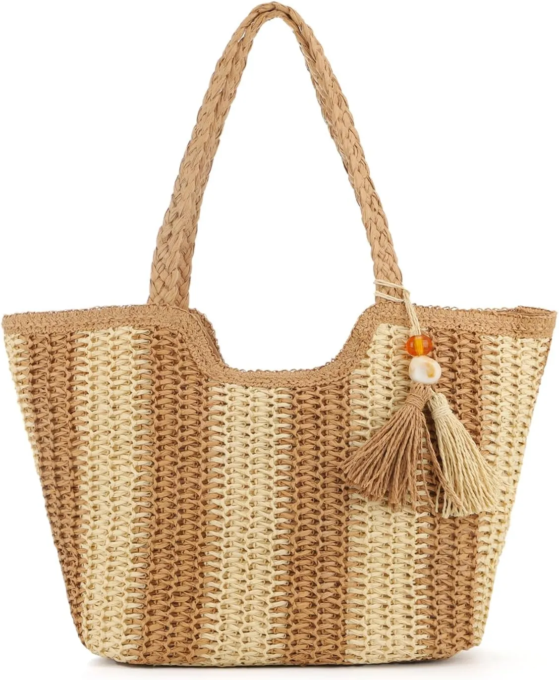 KUANG! Womens Straw Bags Beach Tote Bag Handwoven Hobo Bag Large Summer Beach Straw Bag