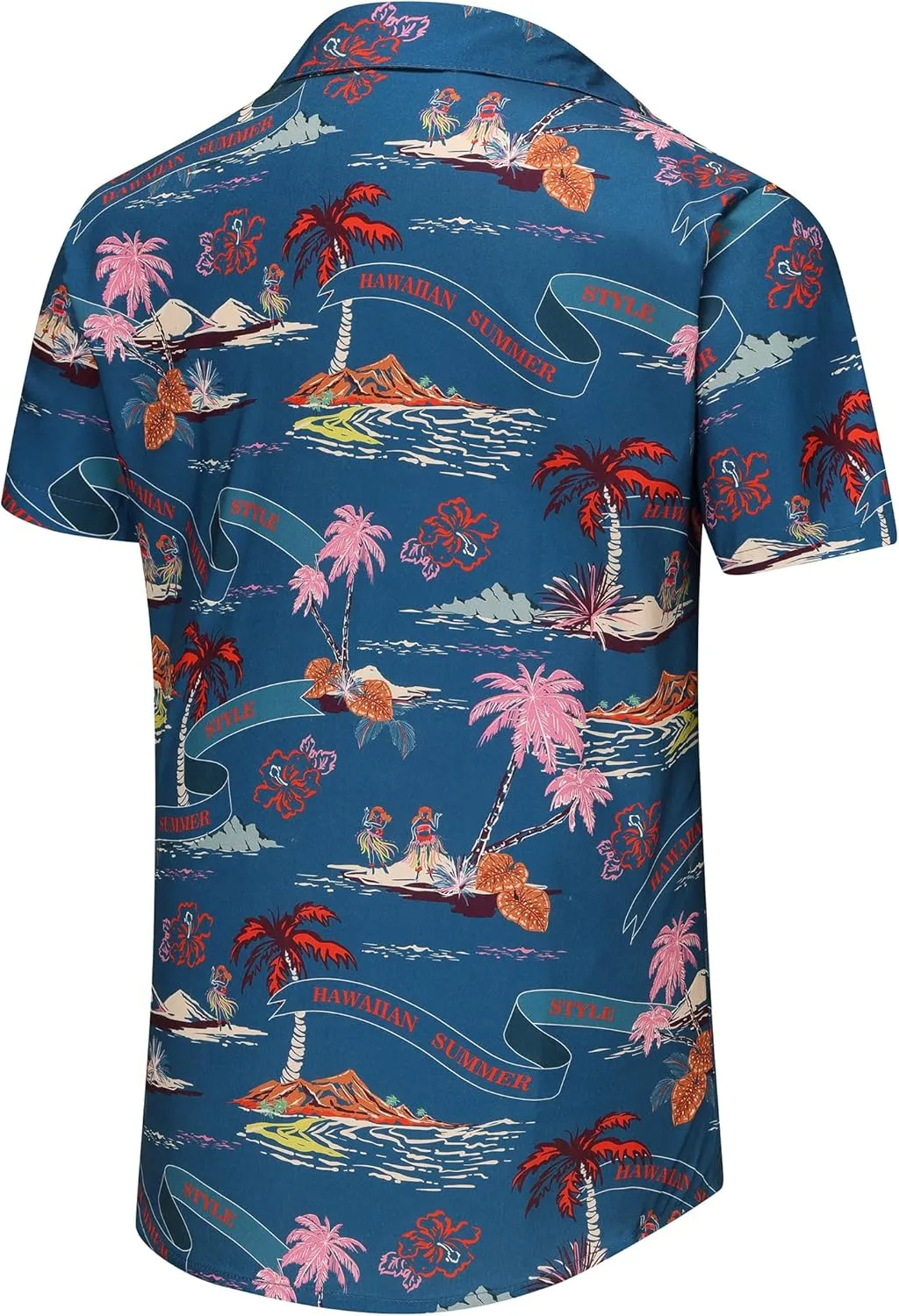 KYKU Hawaiian Shirt for Men - Funny Vacation Tropical Beach Shirts Short Sleeve Button Down Summer Clothes with Pockets
