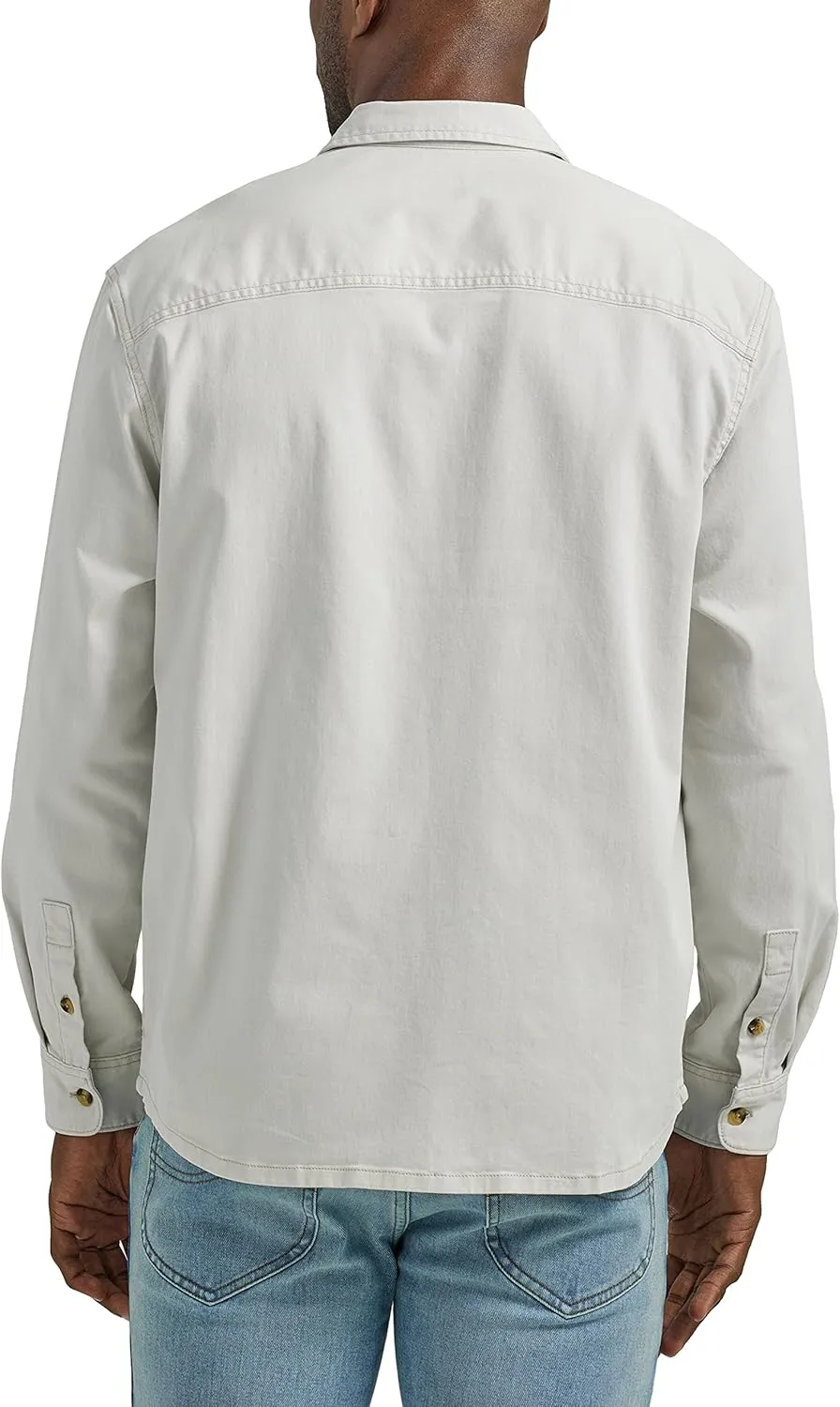 Lee Men's Workwear Loose Fit Long Sleeve Button Down Overshirt