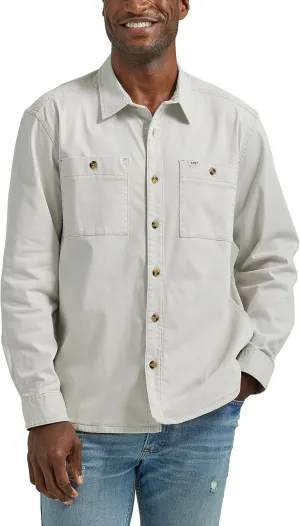 Lee Men's Workwear Loose Fit Long Sleeve Button Down Overshirt