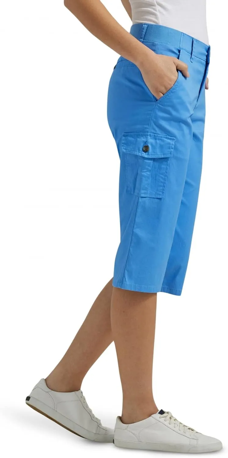 Lee Women's Flex-to-go Mid-Rise 17" Cargo Skimmer Capri Pant