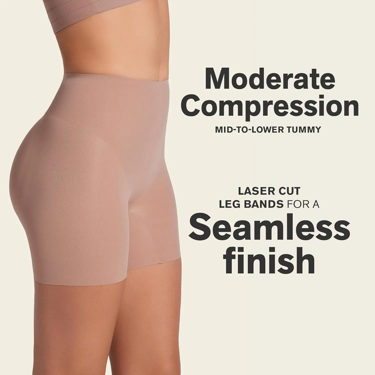 Leonisa Butt Lifting Shapewear Booty Lifting Panties for Women - Shaper Shorts and Boyshort with Butt Pads