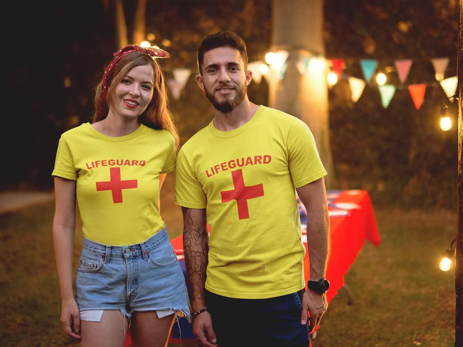 Lifeguard - Mens or Womens Beach Party Weekend Costume Organic Cotton T-Shirt