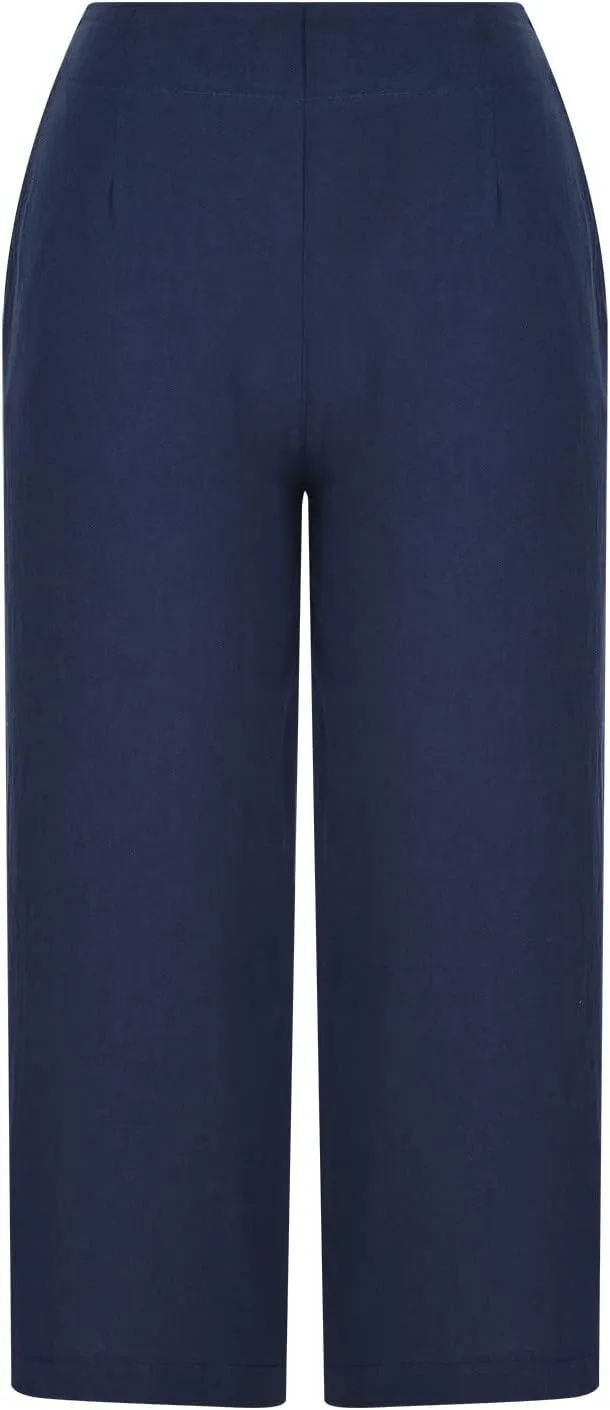 Linen Pants Women Wide Leg Elastic Back Waist Casual Loose Yoga Pants 2024 Fashion Baggy Trouser Summer Beach Outfit