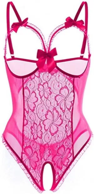 Lingerie Sets for Women Sexy Snap Crotch Sexy Mesh Teddy Bodysuit Bridal Lingerie Hollow Out Wicked