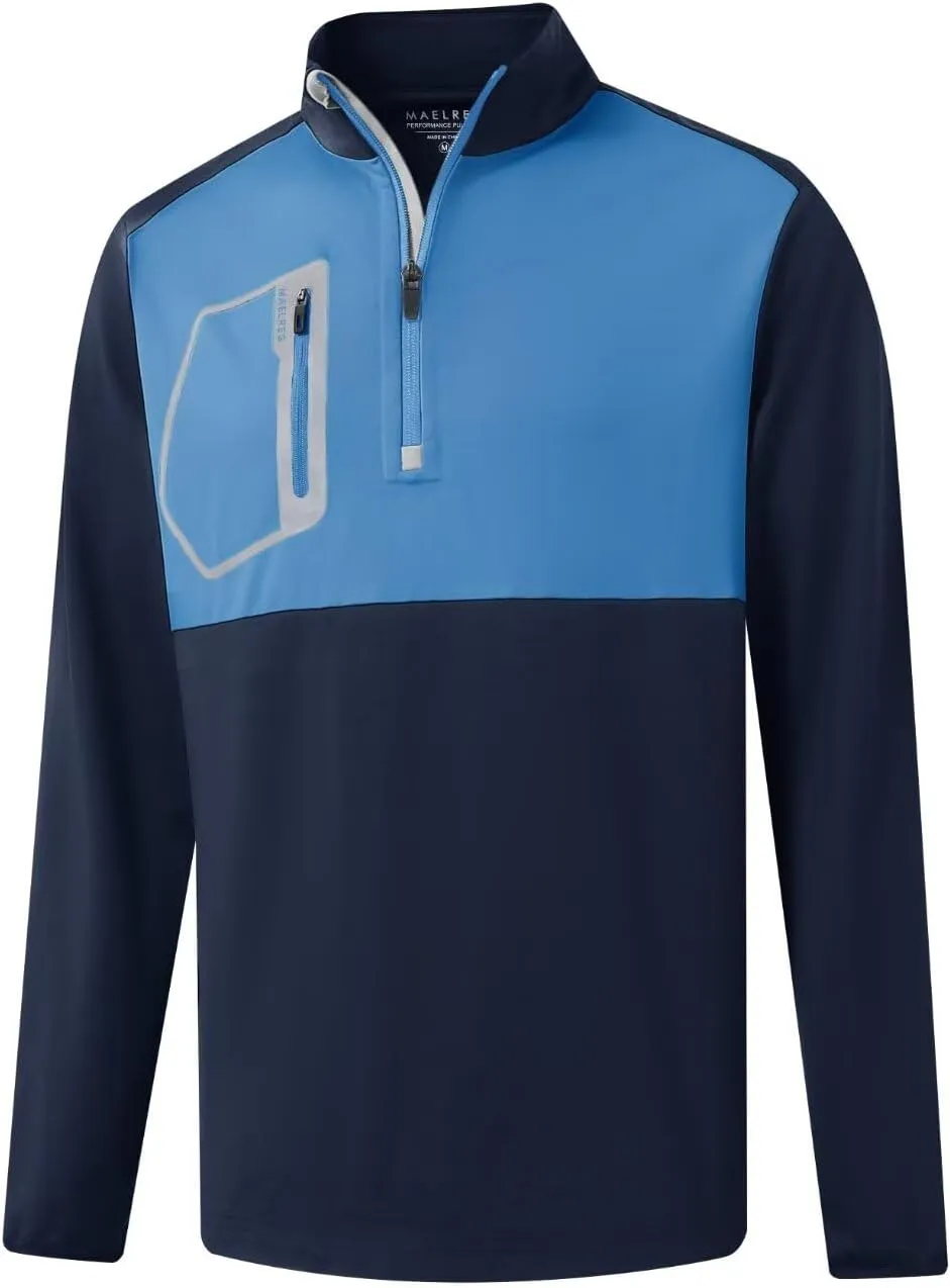 M MAELREG Quarter Zip Pullover Men Moisture Wicking Fleece lined Dry Fit Mock Neck Golf 1/4 Zip Pullover Mens Sweatshirt