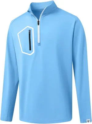 M MAELREG Quarter Zip Pullover Men Moisture Wicking Fleece lined Dry Fit Mock Neck Golf 1/4 Zip Pullover Mens Sweatshirt
