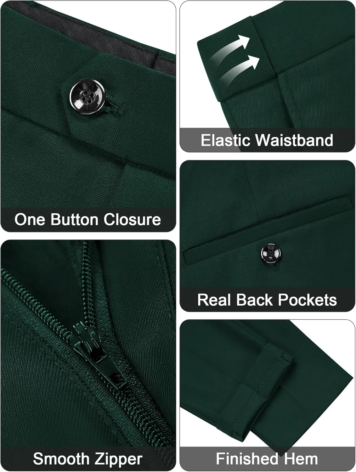 MAGE MALE Men's Slim Fit 3 Piece Suit One Button Solid Shawl Lapel Blazer Jacket Vest Pants Set with Tie Pocket Square
