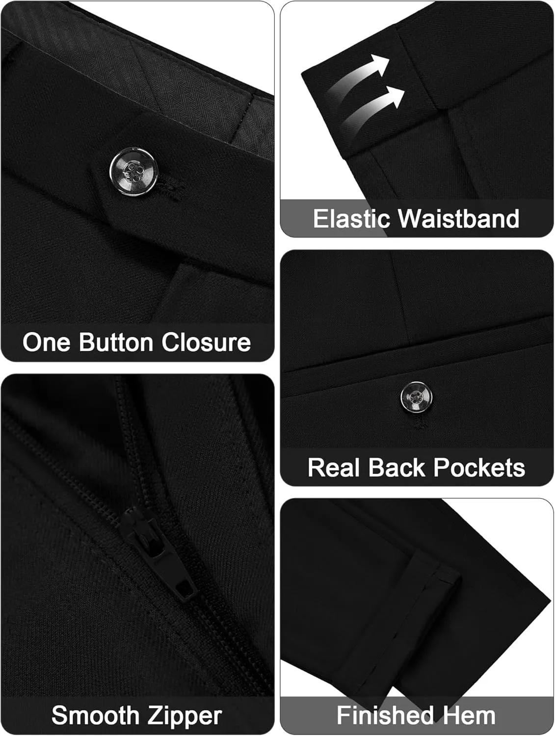 MAGE MALE Men's Slim Fit 3 Piece Suit One Button Solid Shawl Lapel Blazer Jacket Vest Pants Set with Tie Pocket Square