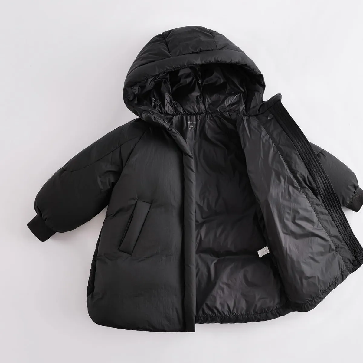 marc & janie Girls Long Sleeve Hooded Down Jacket Mid-Length Warm Coat Winter Tops 213655