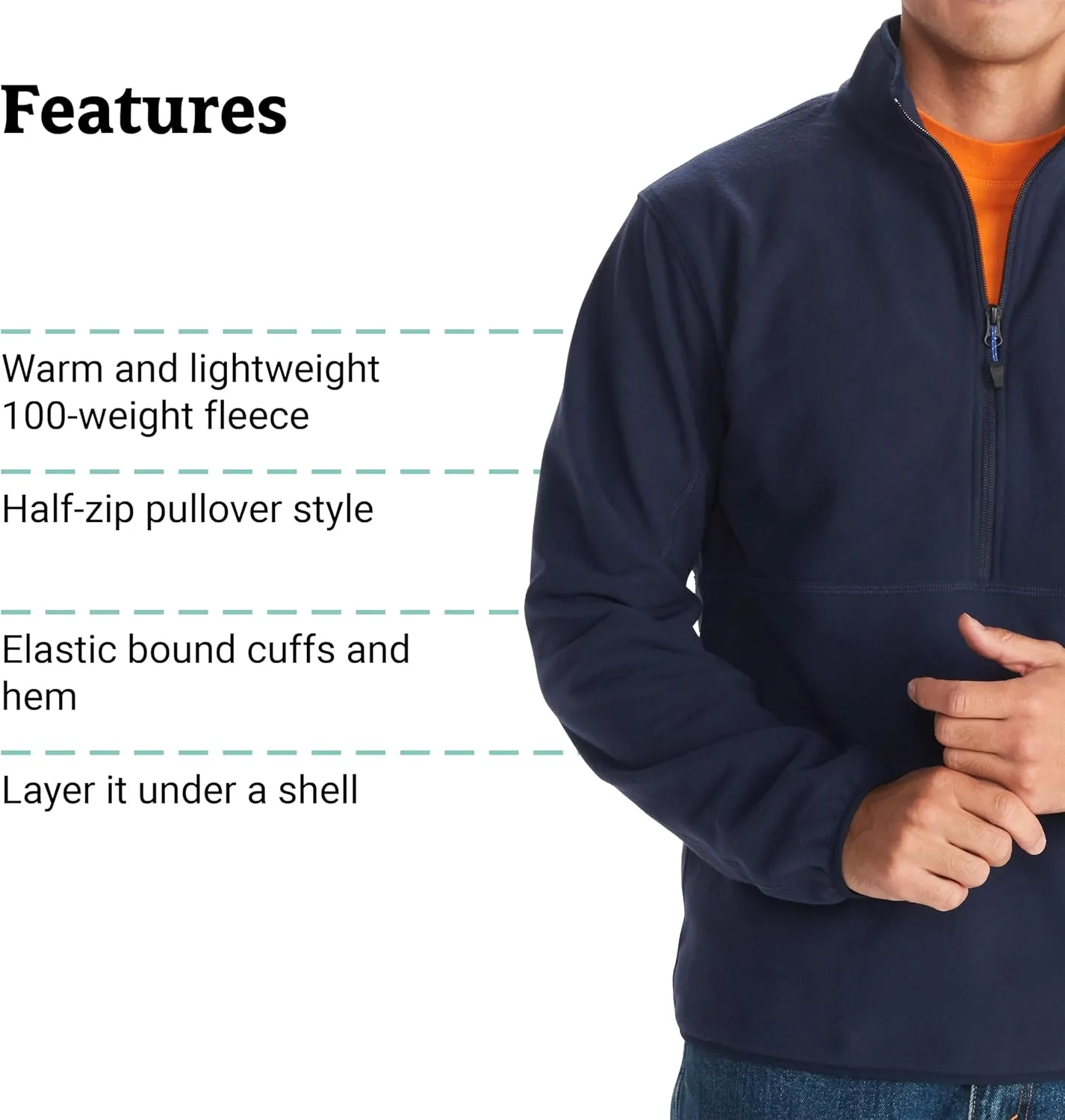 MARMOT Men's Rocklin 1/2 Zip Fleece Pullover Jacket