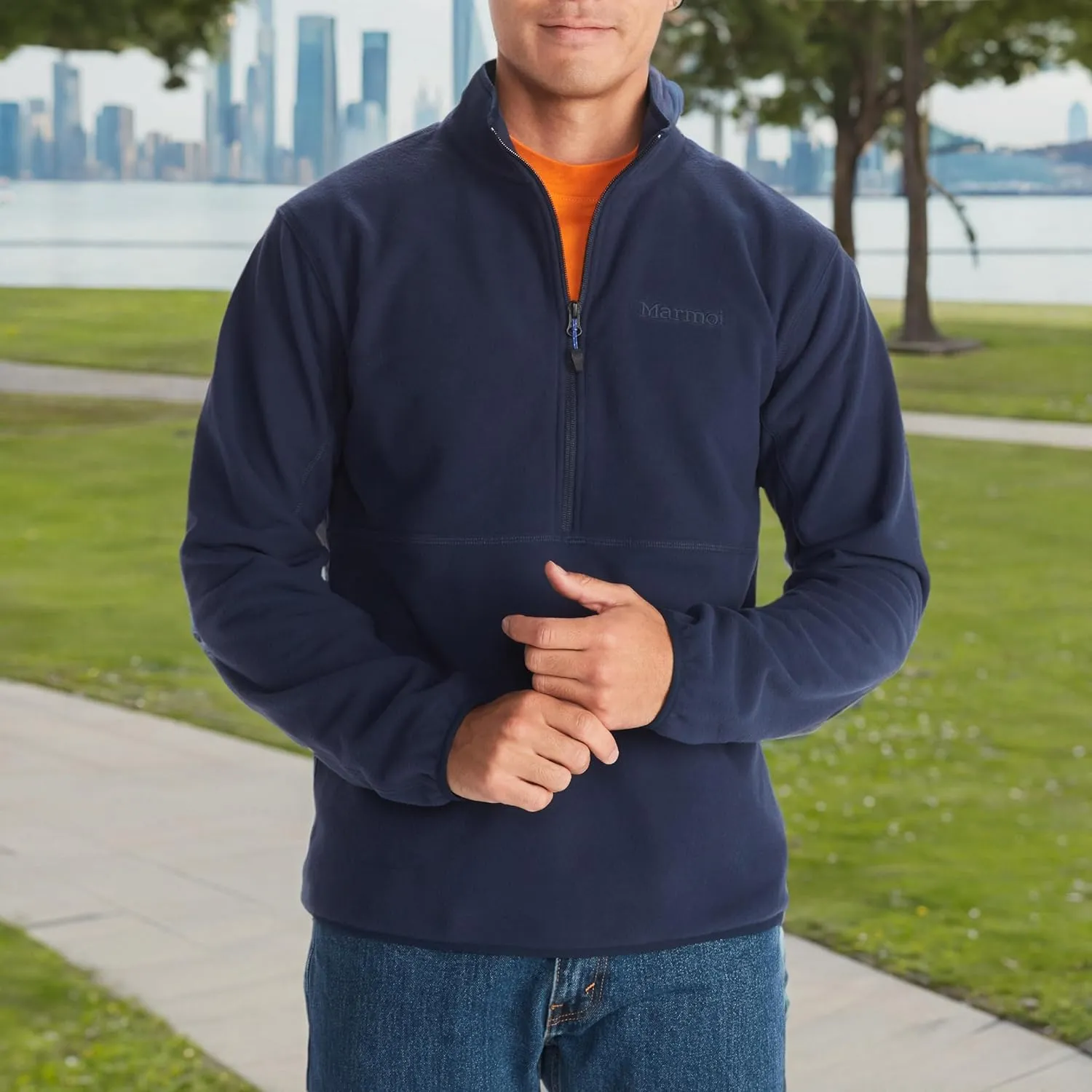 MARMOT Men's Rocklin 1/2 Zip Fleece Pullover Jacket
