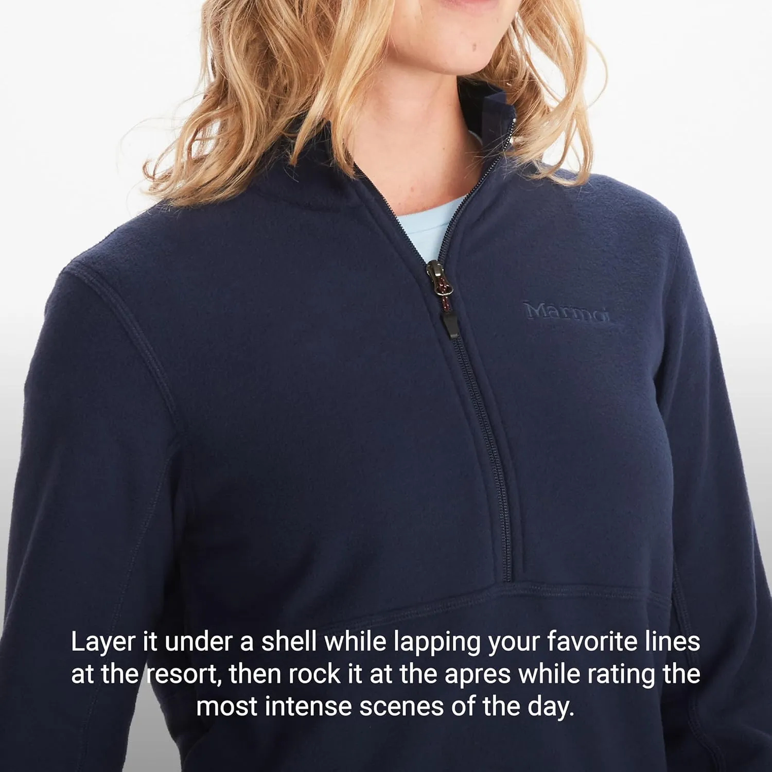 MARMOT Women's Rocklin 1/2 Zip Jacket - Classic, Warm, Lightweight 100-Weight Fleece Layer