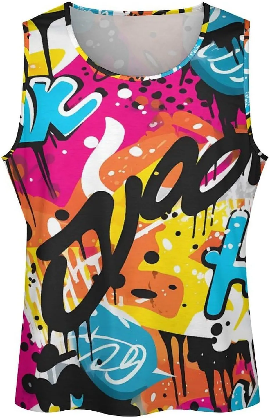 MARSVOVO Muscle Men's Hip Hop Tank Tops Vintage Y2K Street Graphic Casual Cotton Blend Quick-Dry Summer 2024 Sportswear