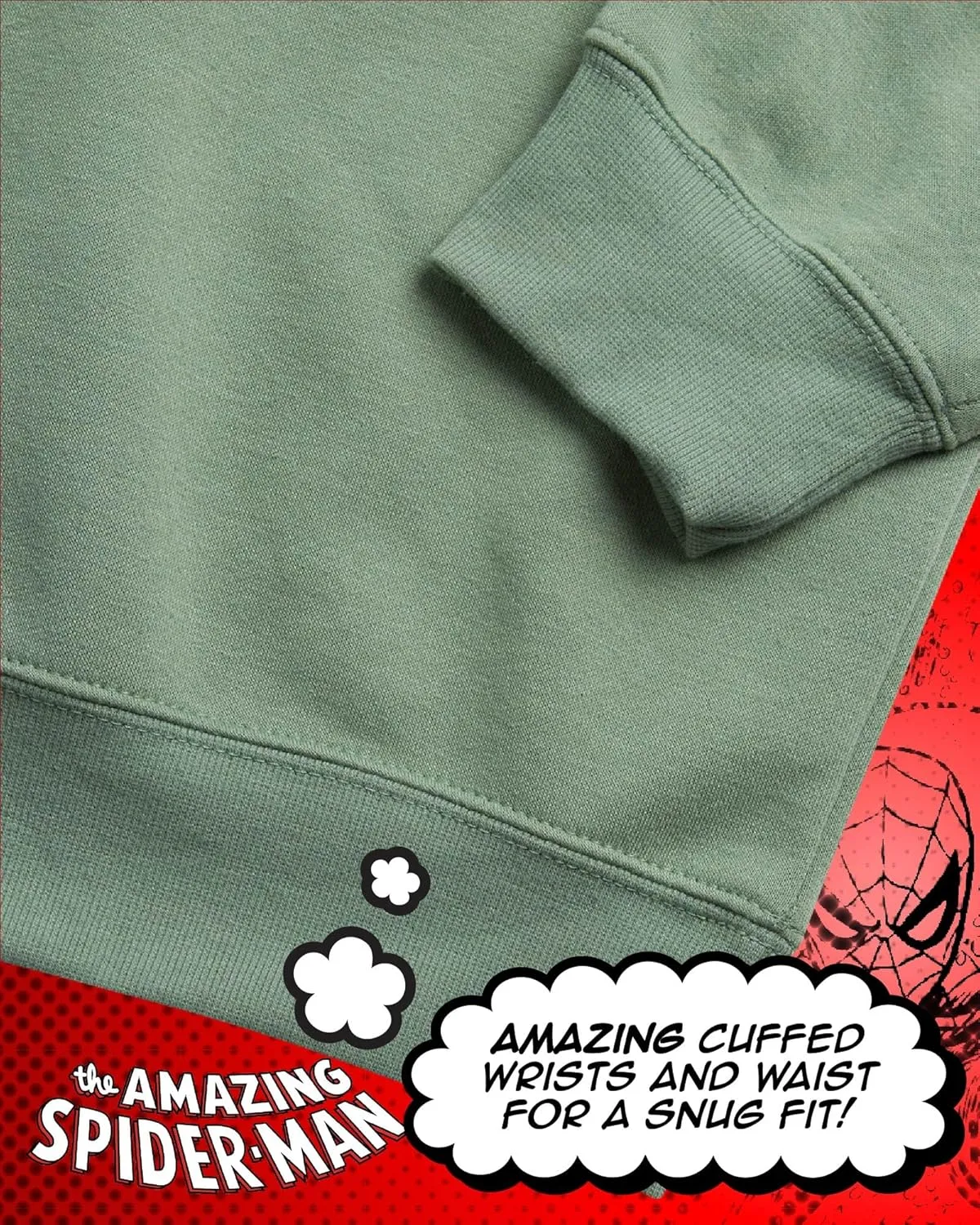 Marvel Avengers Men's Graphic Sweatshirt - The Amazing Spider-Man Novelty Fleece Crew Neck Pullover Sweatshirt for Men (S-XL)