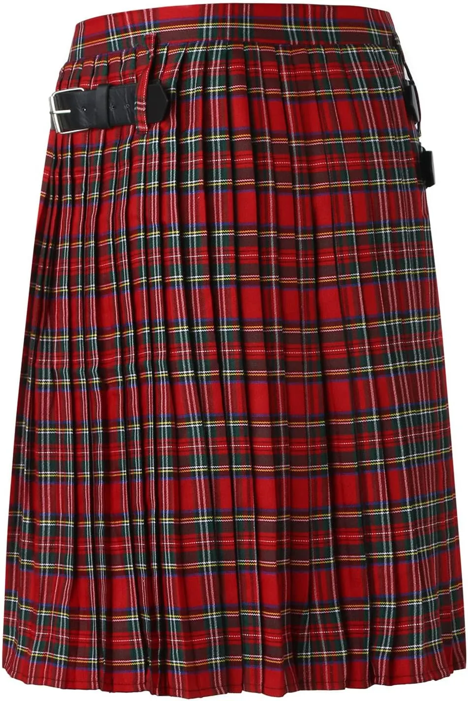 Men Tartan Scottish Style Kilts Color Pocket Pleated Skirt Scottish Traditional Kilt Red Kilts for Men Mens Irish
