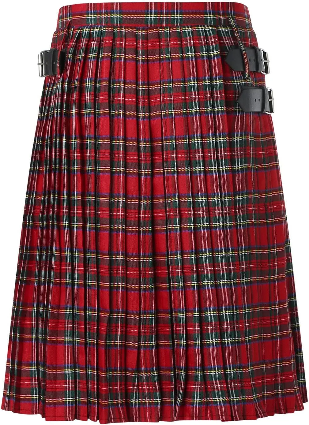 Men Tartan Scottish Style Kilts Color Pocket Pleated Skirt Scottish Traditional Kilt Red Kilts for Men Mens Irish
