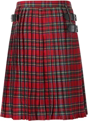 Men Tartan Scottish Style Kilts Color Pocket Pleated Skirt Scottish Traditional Kilt Red Kilts for Men Mens Irish