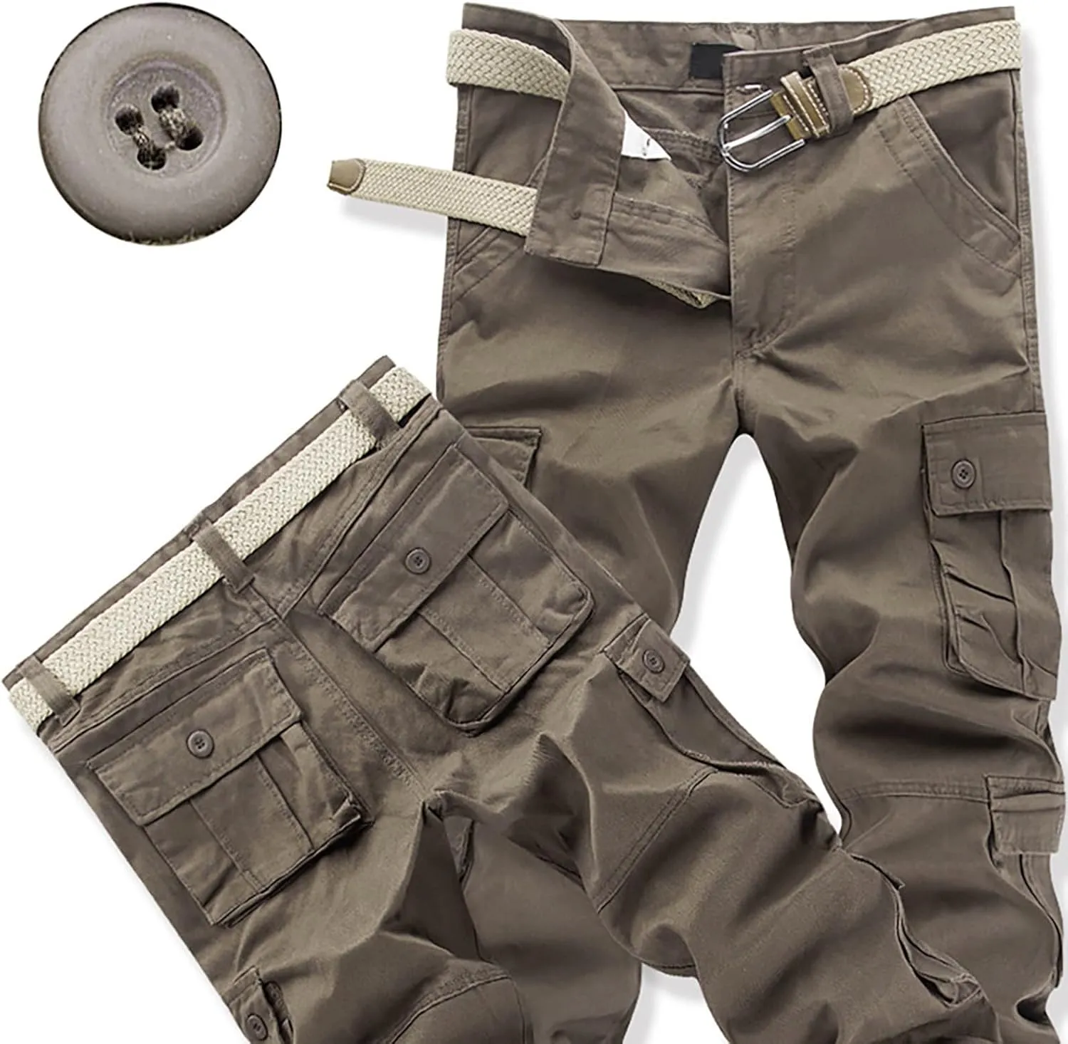 Men's Cargo Jogger Sweatpants Casual Cotton Cargo Pants Gym Sweatpants Trousers Mens Long Outdoor Hiking Work