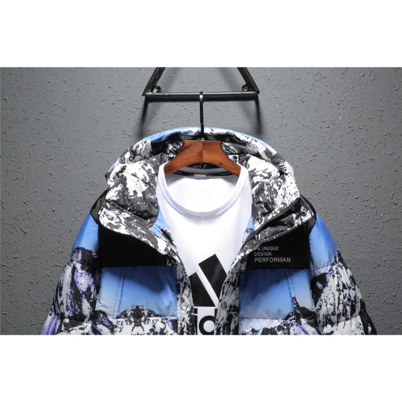 Men's Casual Thick Windbreaker Down Jacket