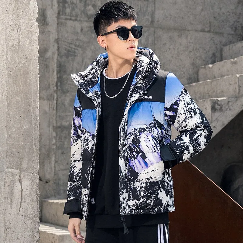 Men's Casual Thick Windbreaker Down Jacket