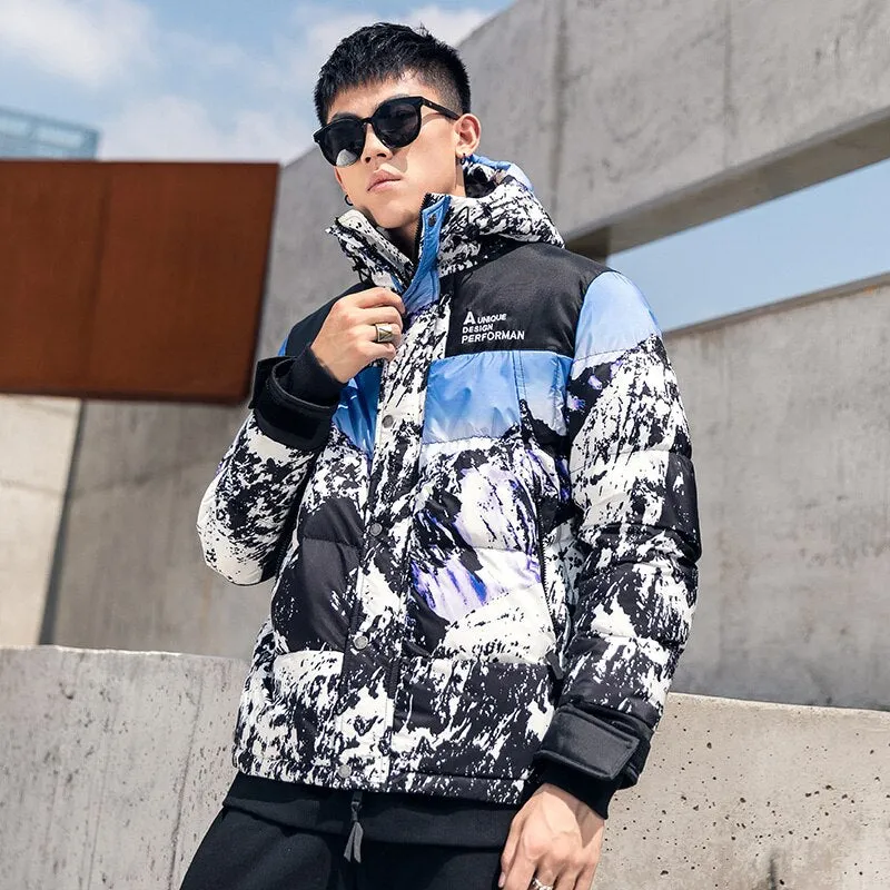 Men's Casual Thick Windbreaker Down Jacket