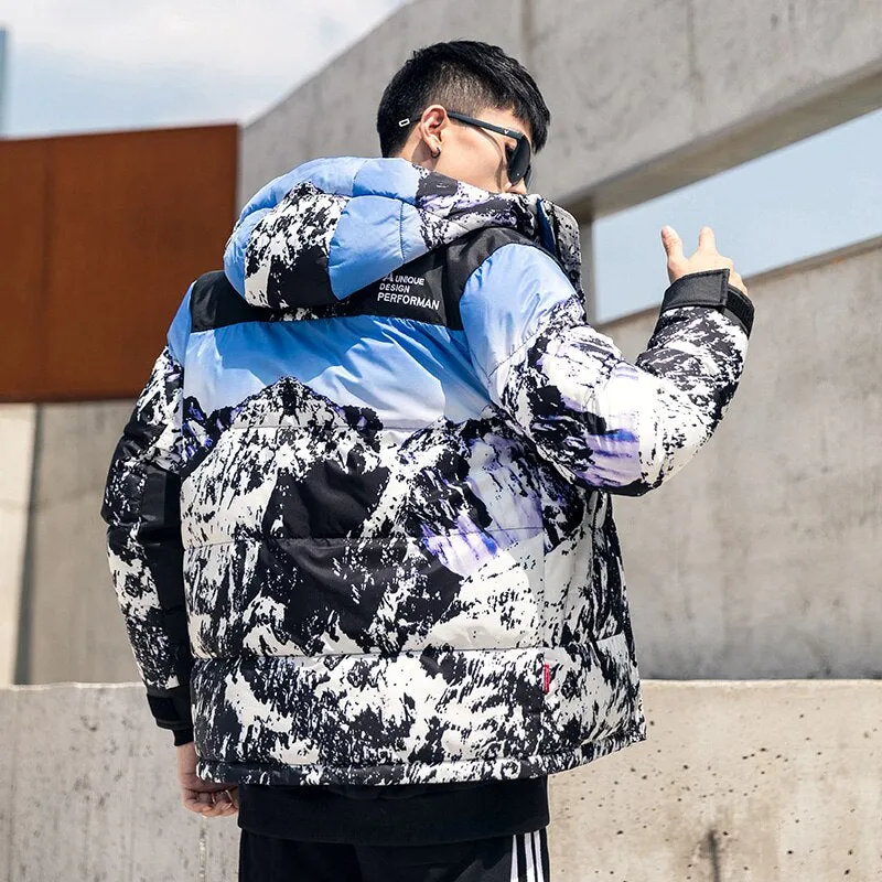 Men's Casual Thick Windbreaker Down Jacket